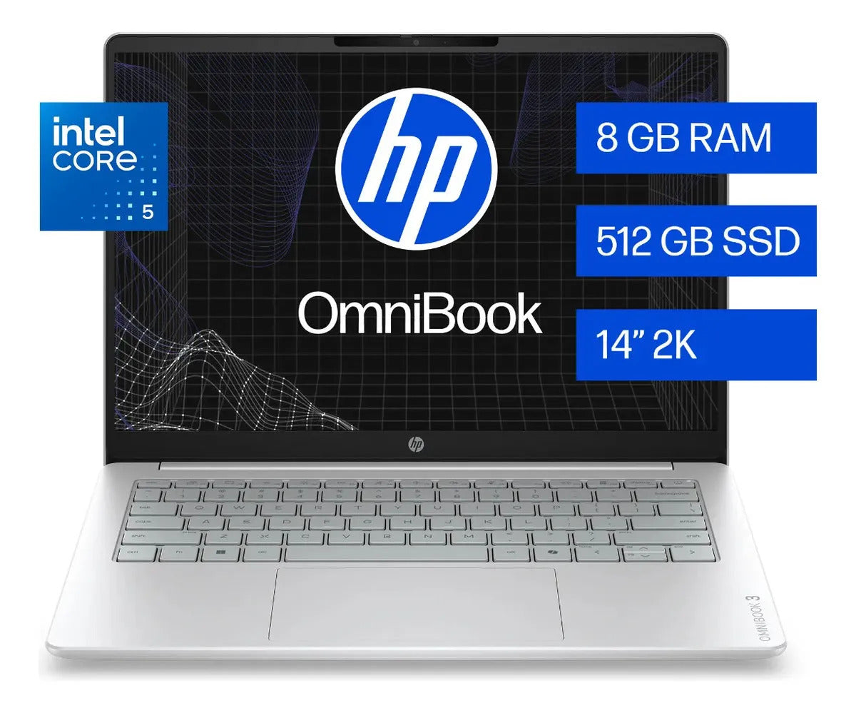 Portatil HP 14" HU0050LA-INTEL Core I5-RAM 8GB-512G-PLATA Ex