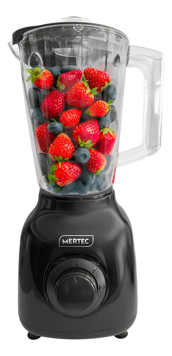 Licuadora 2L Mertec Vaso Plastico MT-022B Negro