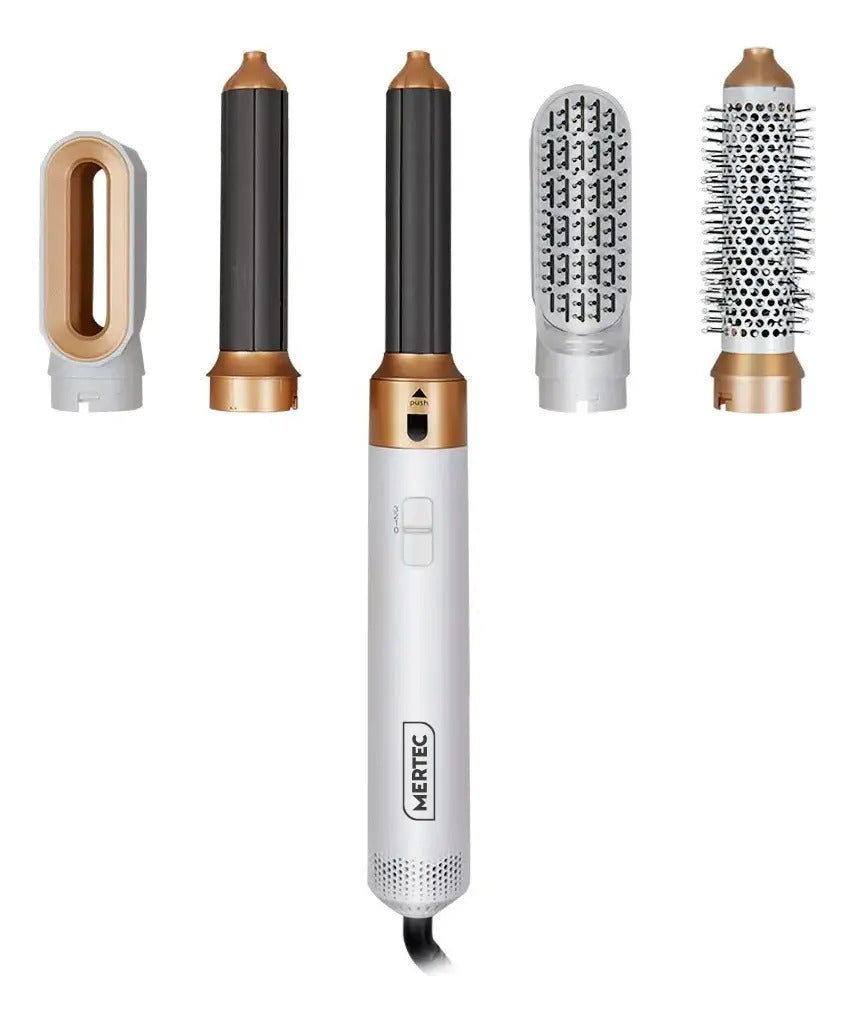 Cepillo Secador Multifuncional Mertec 5 en 1 MT-019W Blanco