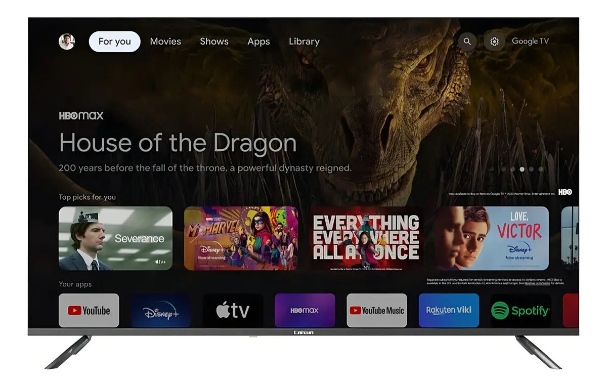 Televisor Caixun C55KAUG 55" LED UHD Smart TV Google Tvnegro