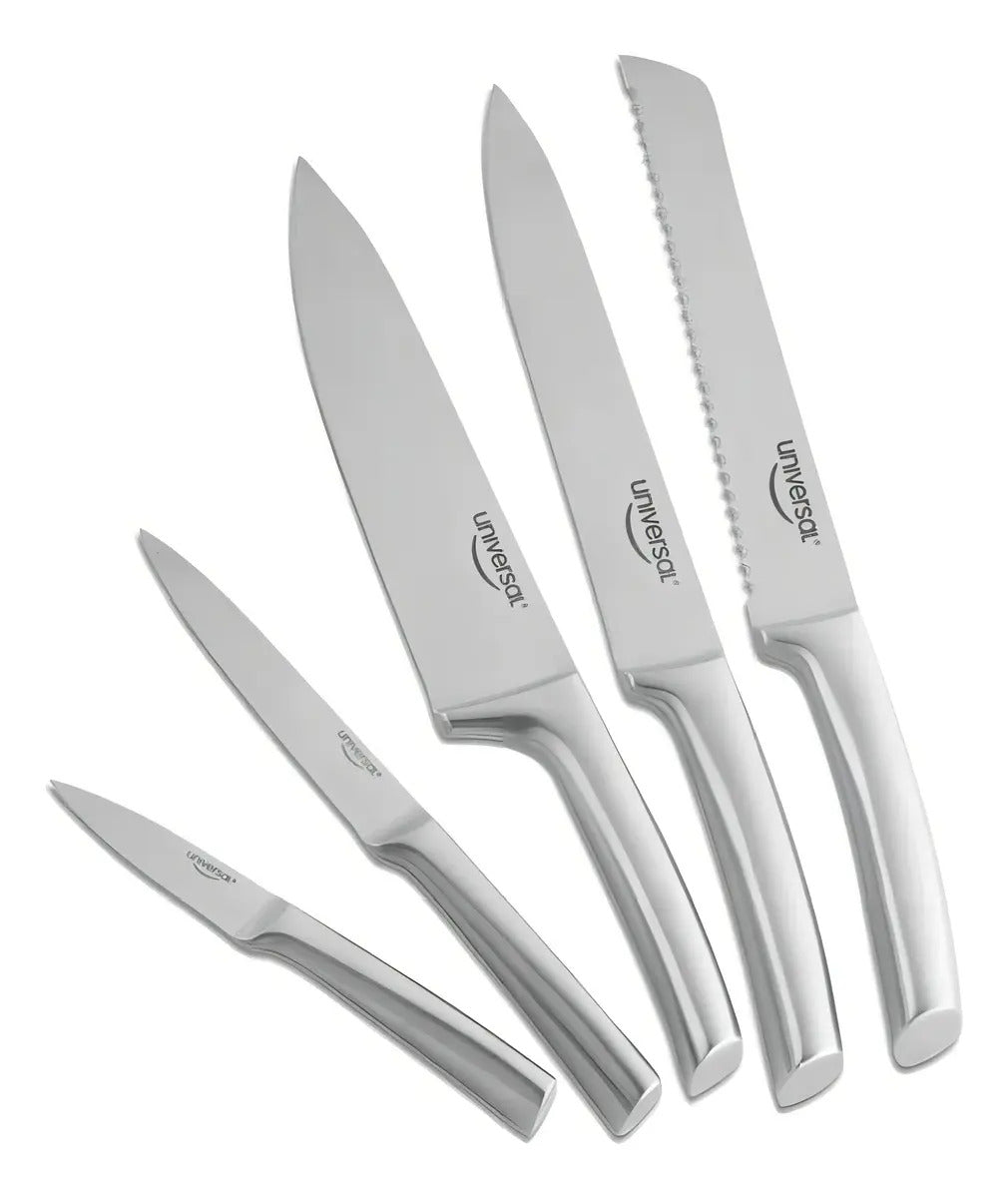 Juego de 5 Cuchillos Elite en Acero+base Universal I19500