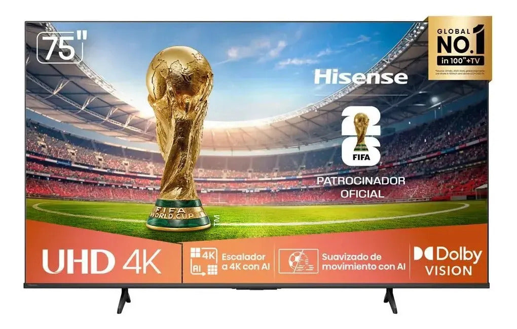 Televisor Hisense 75A6NV 75" Pulgadas LED UHD4K Smart TV