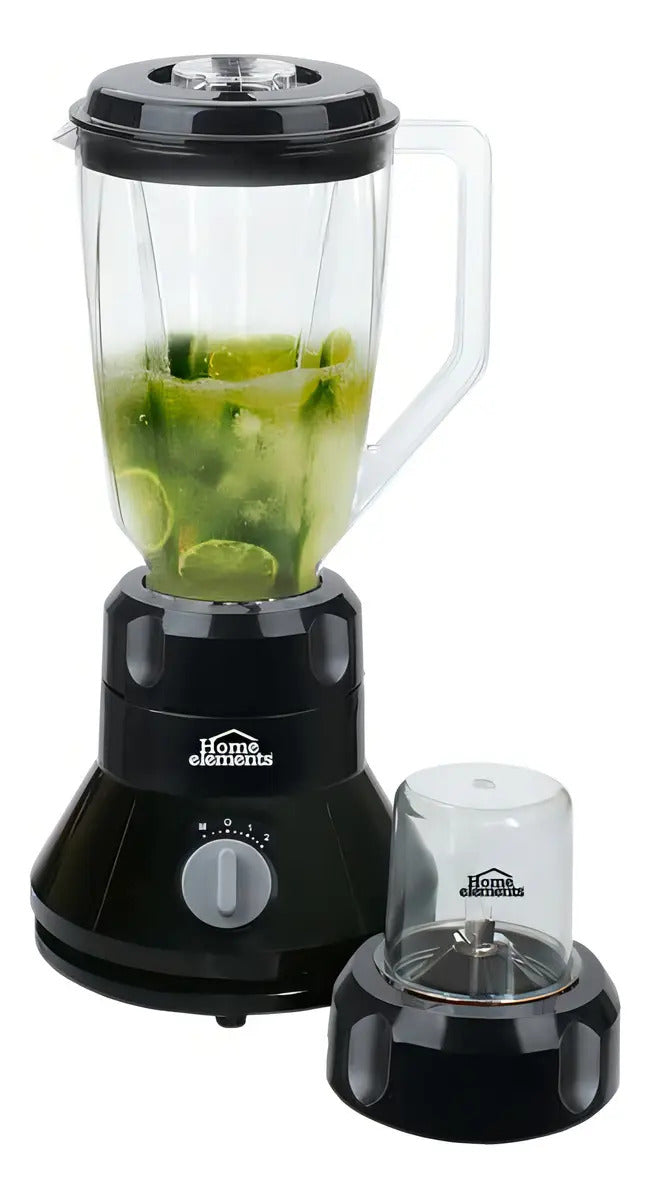 Licuadora Home Elements HELVP500N 2 Vl+pulso y Picatodo 500W