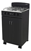 Estufa Haceb Gabinete Torre 50 CM Gas Natural Negra