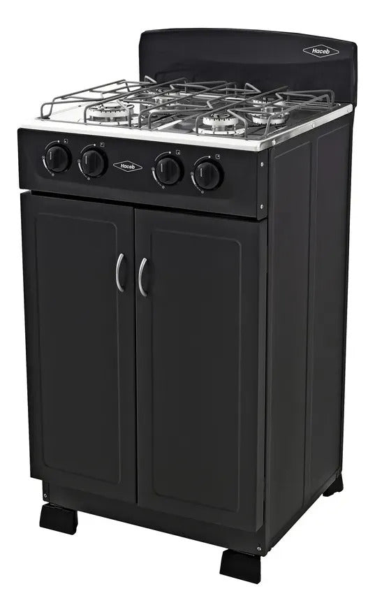 Estufa Haceb Gabinete Torre 50 CM Gas Natural Negra